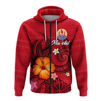 Custom Tahiti Maohi Zip Hoodie Hibiscus With Tribal LT12 - Wonder Print Shop