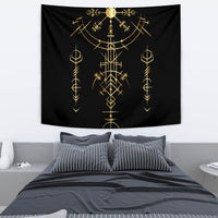 Viking Helm of Awe Gold Art Tapestry LT12 - Wonder Print Shop