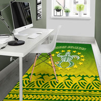 Cook Islands Turtle With Tribal Area Rug LT12 - Wonder Print Shop