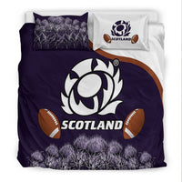 Scotland Rugby Union Bedding Set Thistle Flower Purple Original LT20 - Wonder Print Shop