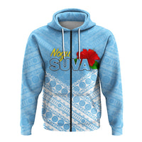 Custom Fiji Suva Rugby Zip Up Hoodie Tapa Pattern LT12 - Wonder Print Shop