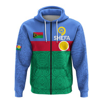 Custom Vanuatu Shefa Province Zip Up Hoodie Flag Style LT12 - Wonder Print Shop