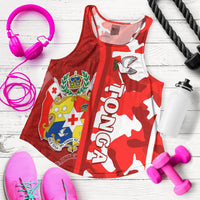 Tonga Unique Women Racerback Tank Camouflage with Tongan Pattern LT13 - Wonder Print Shop