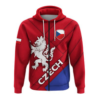 Custom Czech Republic Euro Zip Up Hoodie Flag Style LT12 - Wonder Print Shop