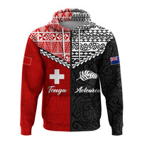 Tonga Combine New Zealand Maori Aotearoa Heritage Zip Hoodie LT12 - Wonder Print Shop