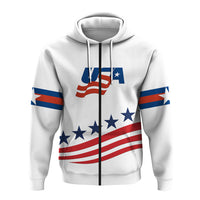 Custom USA Hockey Pride Zip Hoodie LT12 - Wonder Print Shop