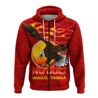 American Samoa Zip Up Hoodie Nuuuli Manulele Tausala Eagle LT12 - Wonder Print Shop