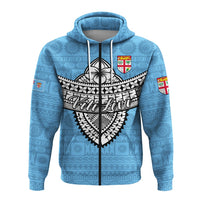 Custom Fiji Viti Levu Tapa Tribal Zip Hoodie LT12 - Wonder Print Shop