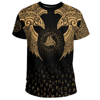 Viking T Shirt Nordic Raven Tattoos RLT12 - Wonder Print Shop