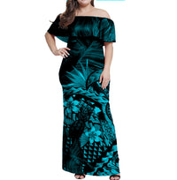 Polynesian Hawaiian With Turrtle Matching Hawaiian Shirt And Dress No.5 LT6 - Wonder Print Shop