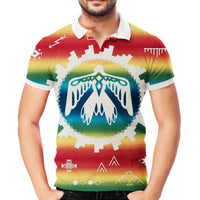Thunderbird Rainbow Native American Polo T Shirt 3D LT10 - Wonder Print Shop