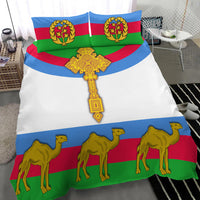 Eritrea Bedding Set Cross Flag Camel White LT13 - Wonder Print Shop