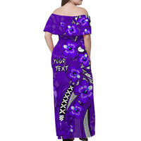 Personalised Hawaii Matching Hawaiian Shirt And Dress Polynesia Purple Hibiscus and Map Mystical LT13 - Wonder Print Shop