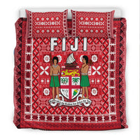 Fiji Bedding Set Pattern - Fijian Tapa Pattern Red LT13 - Wonder Print Shop