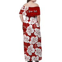 custom-personalised-hawaii-off-shoulder-long-dress-red-simple-tropical-flowers