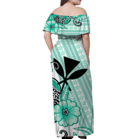 Hawaii Matching Hawaiian Shirt And Dress Kakau Tribal Turquoise Batik Floral Ver.02 LT13 - Wonder Print Shop