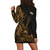 (Custom Personalised) Hawaii Polynesian Hoodie Dress Ukulele Gold LT13 - Wonder Print Shop