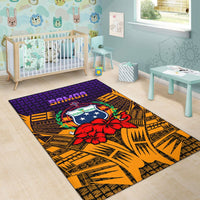 Samoa Area Rug Hibiscus With Tribal LT12 - Wonder Print Shop