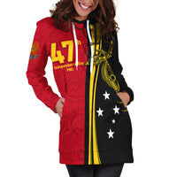 Papua New Guinea Independence Anniversary Polynesian Tribal Hoodie Dress LT12 - Wonder Print Shop