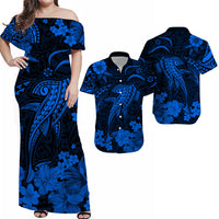Hawaii Matching Hawaiian Shirt And Dress Polynesia Blue Shark LT13 - Wonder Print Shop