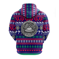 American Samoa Christmas Zip Hoodie Ugly Christmas LT12 - Wonder Print Shop