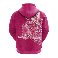 Breast Cancer Pink Ribbon Butterfly Polynesian Pink Version Hoodie LT12 - Wonder Print Shop