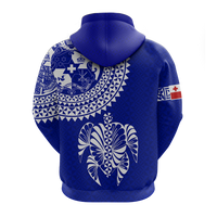 Tonga Hoodie Tongan Blue Turtle LT12 - Wonder Print Shop