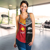 Papua New Guinea Combine New Zealand Maori Aotearoa Heritage Women Tank Top LT12 - Wonder Print Shop