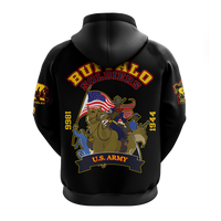 Big Boy Buffalo Soldiers Hoodie Black LT12 - Wonder Print Shop
