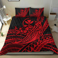 Hawaii Humpback Whale With Hibiscus Tribal Red Bedding Set LT12 - Wonder Print Shop