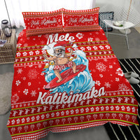 Hawaii Christmas Santas Surf Mele Kalikimaka Bedding Set LT2 - Wonder Print Shop