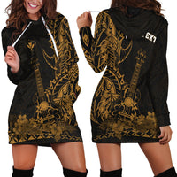 (Custom Personalised) Hawaii Polynesian Hoodie Dress Ukulele Gold LT13 - Wonder Print Shop