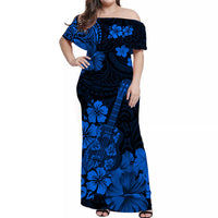 hawaii-off-shoulder-long-dress-polynesia-blue-ukulele-flowers