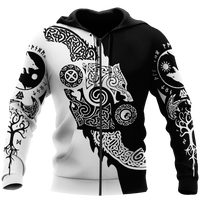 Viking Clothing Viking Hati and Skoll 3D Hoodie RLT12 - Wonder Print Shop