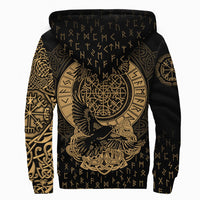 Viking Sherpa Hoodie - Nordic Raven Tattoos RLT12 - Wonder Print Shop