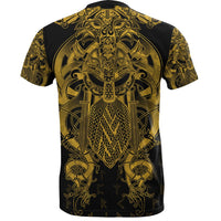 Viking Fenrir and Tyr Tattoo T Shirt Gold Version RLT12 - Wonder Print Shop