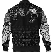 Viking Bomber Jacket Raven and Wolf Special Tattoo RLT12 - Wonder Print Shop