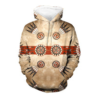 Native American Drum Head Pattern 3D Hoodie LT10 - Wonder Print Shop
