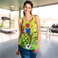 Cook Islands Women Racerback Tank Loved Polynesian Turtle LT13 - Wonder Print Shop