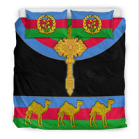 Eritrea Bedding Set Cross Flag Camel Black LT13 - Wonder Print Shop