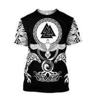 Viking Clothing Huginn Tattoo T Shirt RLT12 - Wonder Print Shop