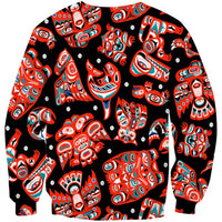 Indigenous Culture Totems Native American 3D Sweatshirt LT10 - Wonder Print Shop