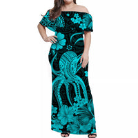 hawaii-off-shoulder-long-dress-polynesia-turquoise-octopus
