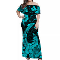 Hawaii Matching Hawaiian Shirt And Dress Polynesia Turquoise Fish Hook LT13 - Wonder Print Shop