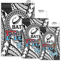 Fiji Rugby Bati Tapa Pattern Area Rug LT2 - Wonder Print Shop
