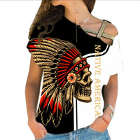skull-native-american-cross-shoulder-shirt