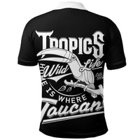 Belize Taucan Style Polo Shirt ver2 Black LT20 - Wonder Print Shop