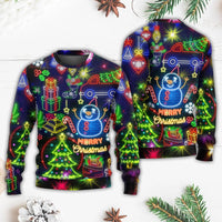 Christmas Bright Neon Lighting Ugly Christmas 3D Printing Sweater - Wonder Print Shop