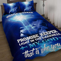 Jesus Way Maker Miracle Worker Jesus Christ Lion Quilt Bed Set - Wonder Print Shop