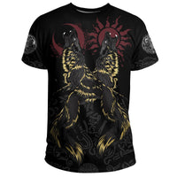 Viking T Shirt The Wolves Skoll and Hati RLT12 - Wonder Print Shop